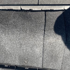 Exposed nails on ridge vent