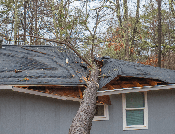 storm damaged roof
