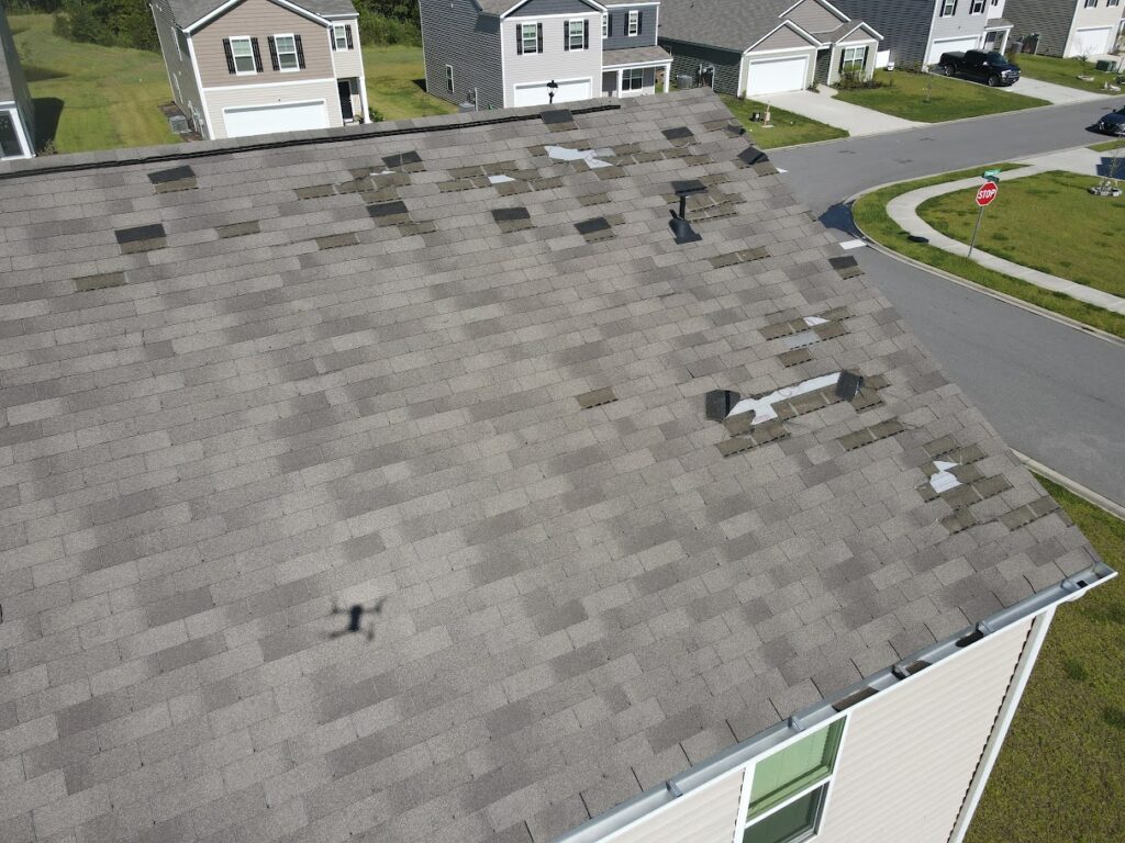 3 tab shingles roof damage