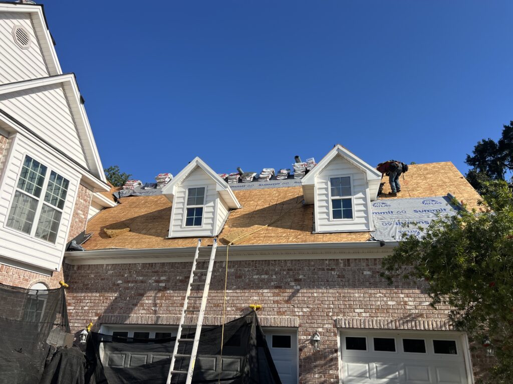 Roof replacement project by a roofing company in Bryan County GA