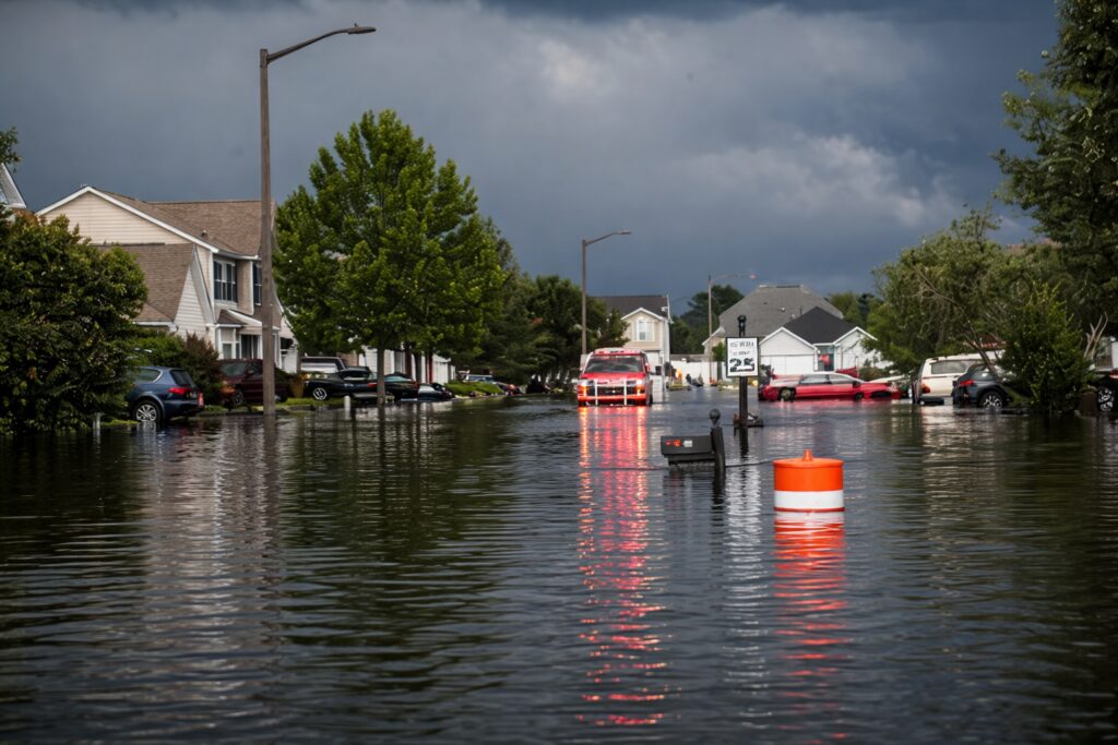Storm damaged roof inspected by a roofing contractor in Bryan County GA